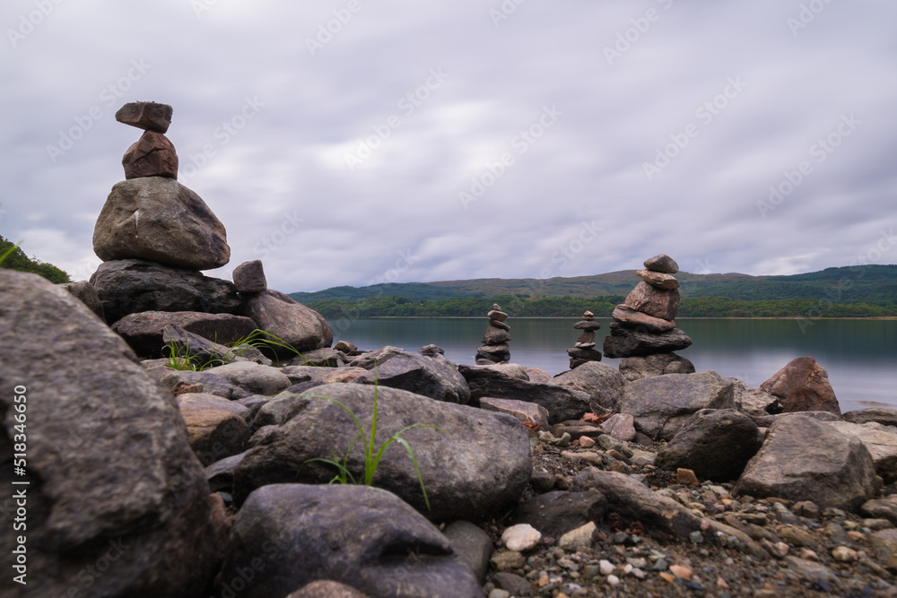 Balancing Stones Loch Awe Scotland 