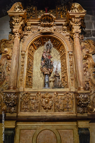 virgin mary and jesus in baroque altar © cafera13