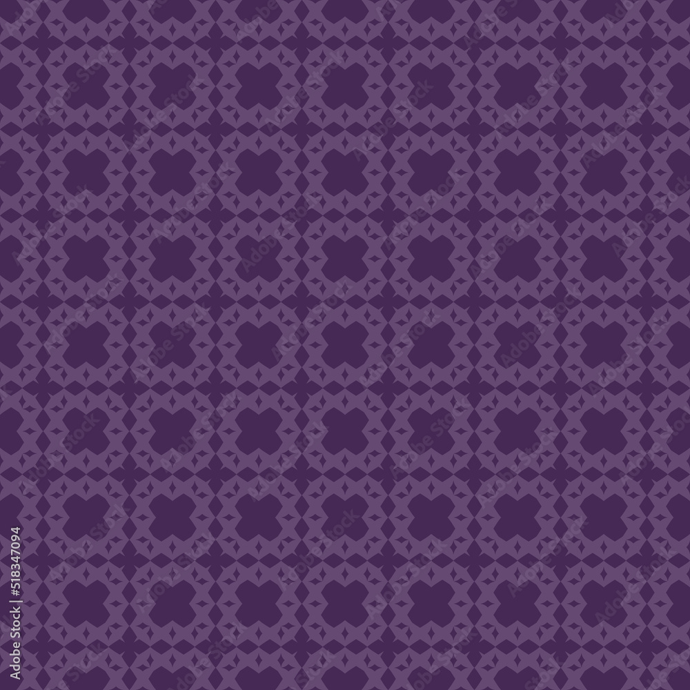 Vector geometric ornament in ethnic style. Abstract minimal seamless pattern with simple elements, squares, rhombuses, repeat tiles. Tribal background texture. Folk motif. Purple color. Vintage design Vector geometric ornament in ethnic style. Abstract minimal seamless pattern with simple elements, squares, rhombuses, repeat tiles. Tribal background texture. Folk motif. Purple color. Vintage design