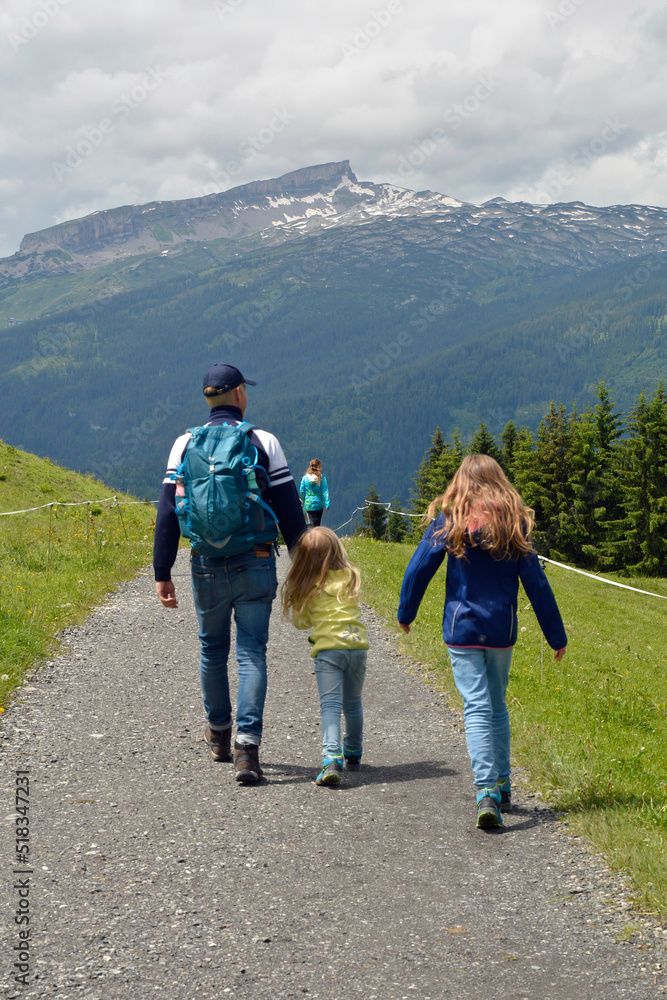Obraz premium wanderer im kleinwalsertal