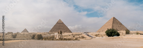 The Egypt Pyramid Complex with The Great Sphinx , Giza