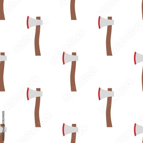 seamless pattern of cartoon ax, vector illustration