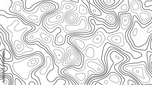 White wave paper curved reliefs abstract background, Abstract topographic contours map background. Geographic mountain relief. Abstract lines background. Contour maps. Business concept.