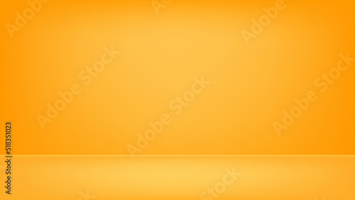 Wallpaper Mural Empty yellow  studio room, used as background for display your products. Abstract blank orange yellow gold vector background Torontodigital.ca