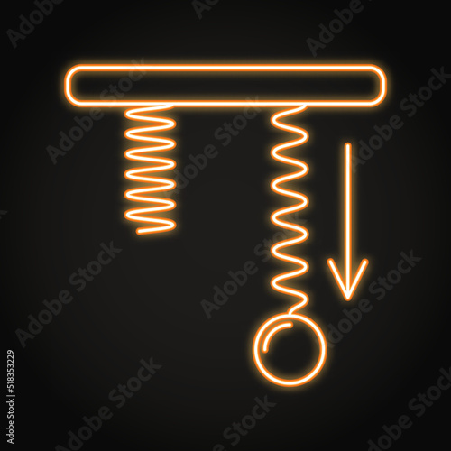 Elastic force neon icon in line style