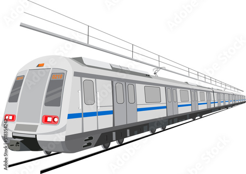 Delhi Metro Train illustration concept