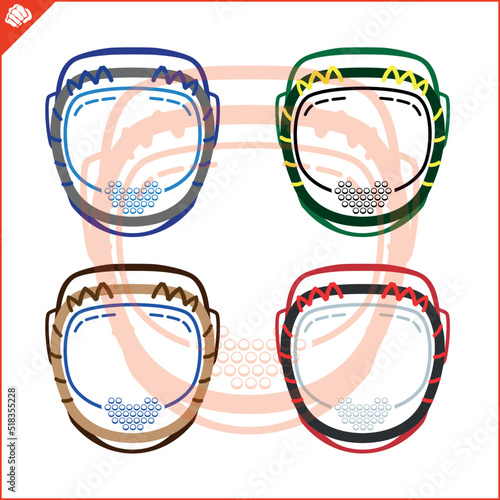 Cool helmets for martial arts, martial arts. Full head protection from knockout, strike. Lattice to protect the face.