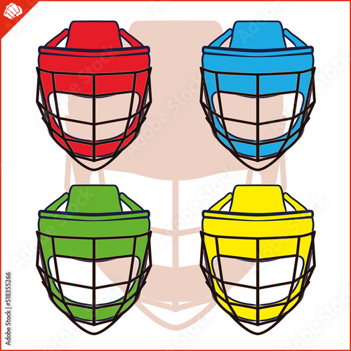 Cool helmets for martial arts, martial arts. Full head protection from knockout, strike. Lattice to protect the face.
