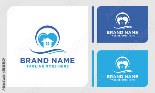 home care logo design template. home vector icon