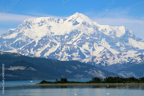 Mount Saint Elias seen from Icy Bay, Alaska, United States  photo