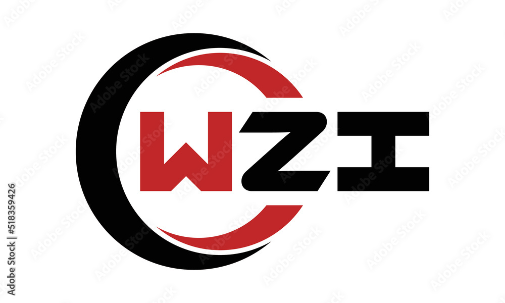 WZI swoosh three letter logo design vector template | monogram logo | abstract logo | wordmark logo | letter mark logo | business logo | brand logo | flat logo | minimalist logo | text | word | symbol - obrazy, fototapety, plakaty 