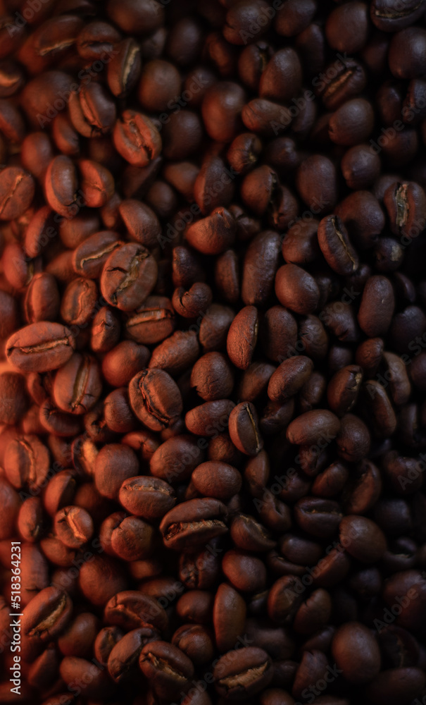 Obraz premium Roasted coffee beans background
