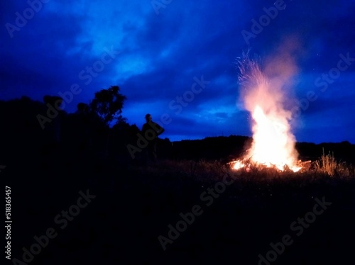 Incendio en un monte de Galicia