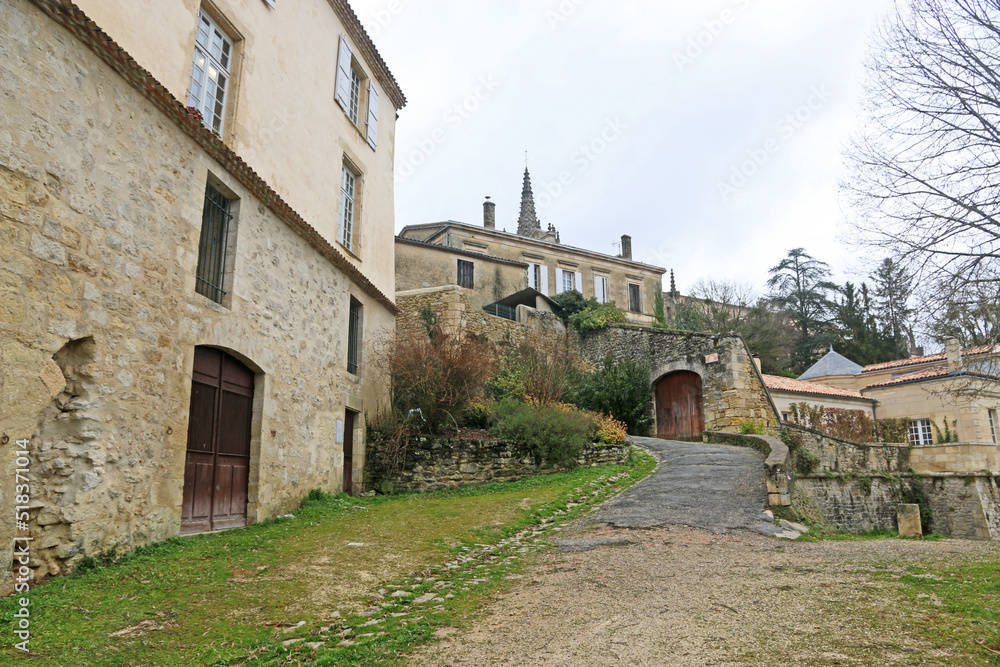 City walls of Bazas in France City walls of Bazas in France