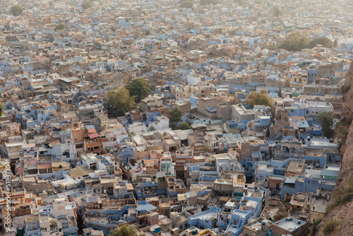 A view of the blue city of Jodhpur, India photo