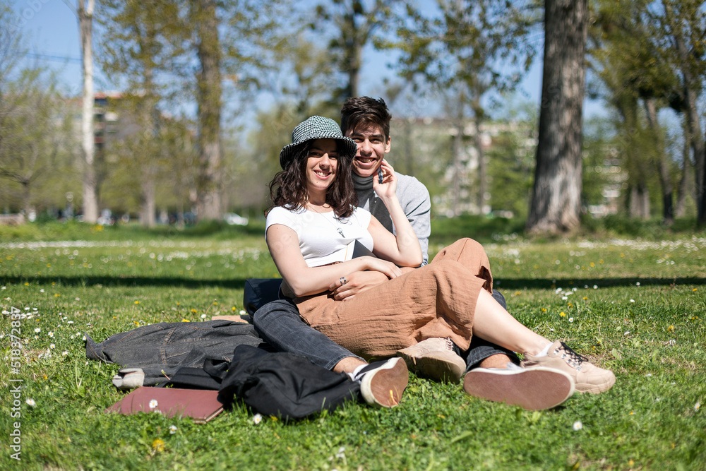 Cute Couple on a Picnic Date Cute Couple on a Picnic Date