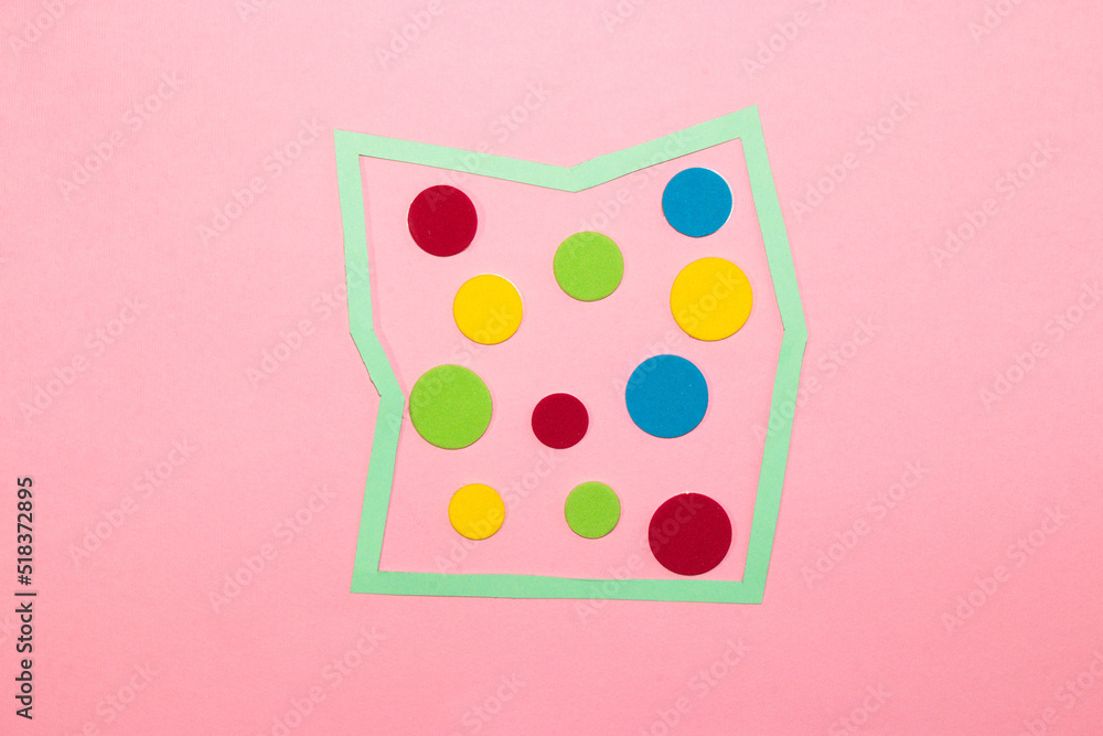 irregular frame with colorful dots, pink background, dot day, creative art modern design
irregular frame with colorful dots, pink background, dot day, creative art modern design