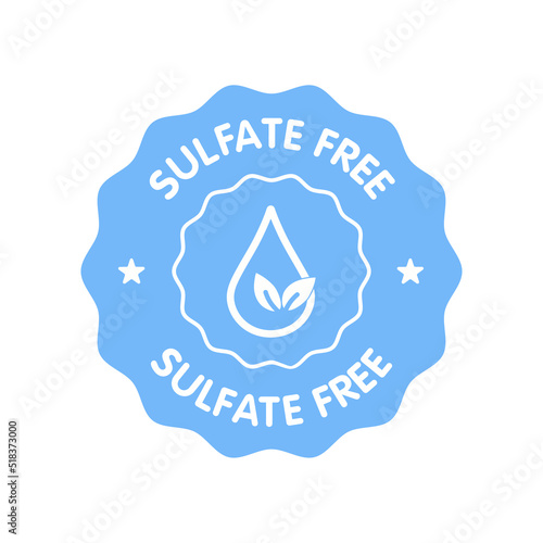 Sulfate free icon. Symbol for personal care products. Vector