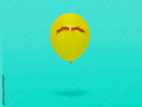 Balloon with chunky eyebrows