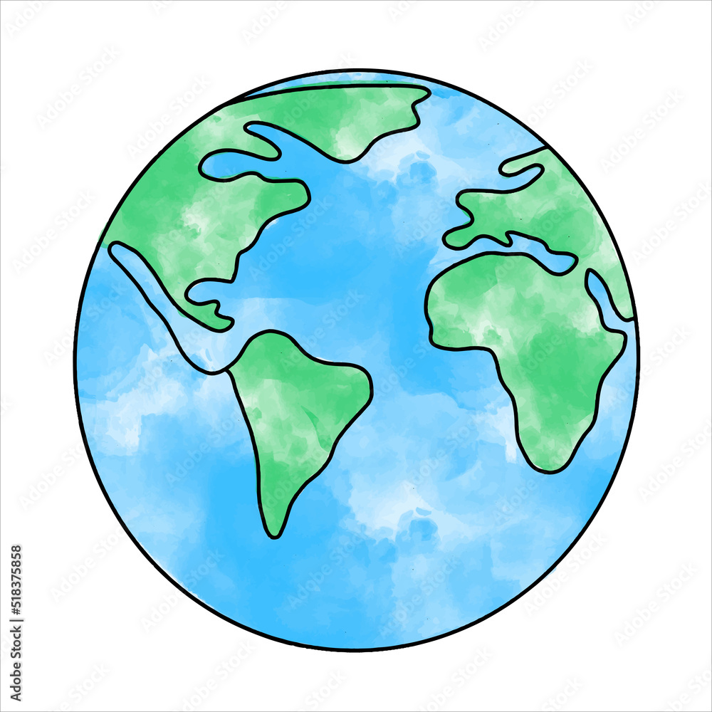 Single Continuous One Line Drawing Of Globe Sphere Planet Earth Map Single Continuous One Line Drawing Of Globe Sphere Planet Earth Map