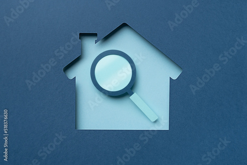 House with a magnifying glass