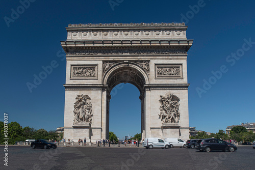 Arc de Triomphe in Paris, France on the Champs Elysées © sissoupitch