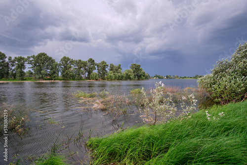 Fototapeta Naklejka Na Ścianę i Meble -  On the lake during the rain