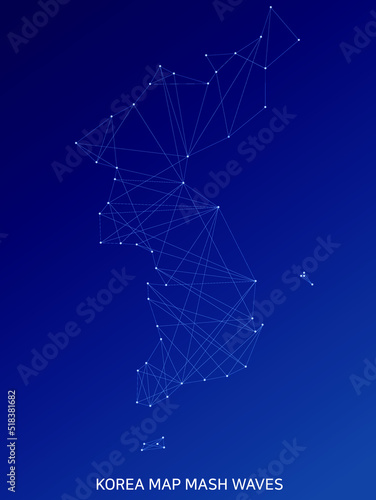 abstract mash korea map 