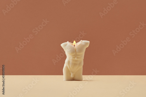 Male body shape candle photo