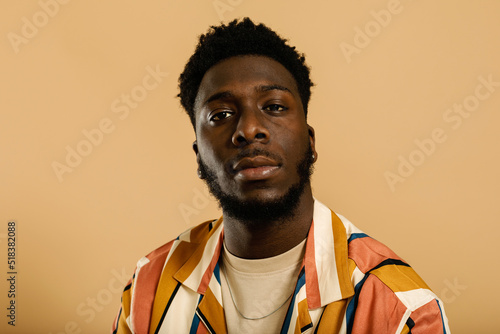 Male african model posing in studio photo