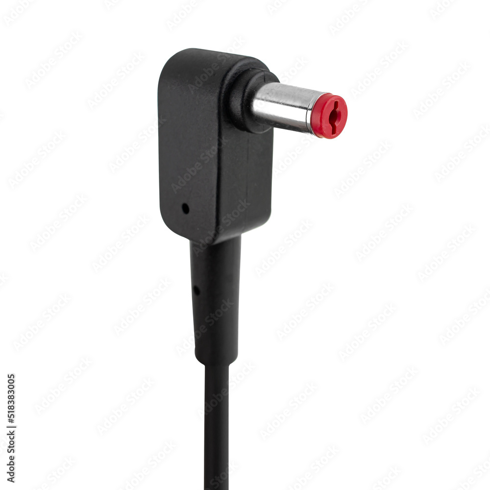 plug for laptop charging socket, isolated on white background plug for laptop charging socket, isolated on white background