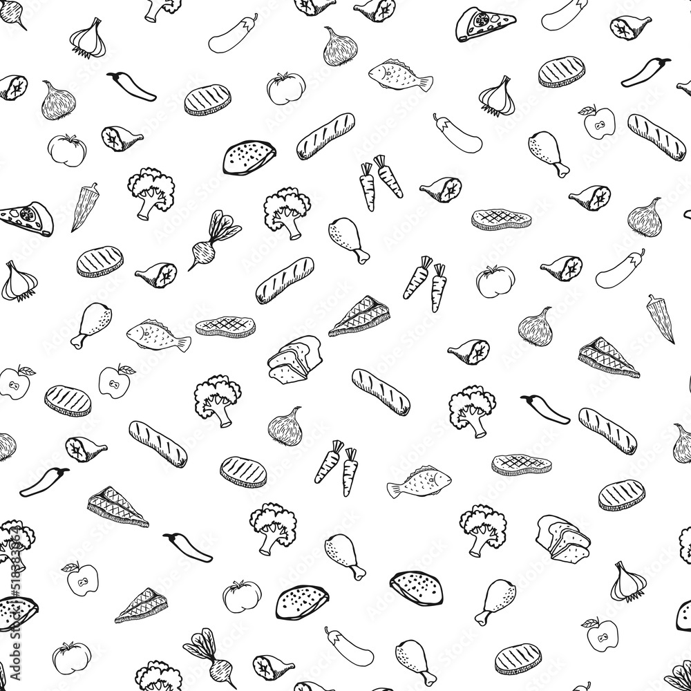 custom made wallpaper toronto digitalSeamless pattern doodle formulas and equations of scientists in black on a white background.