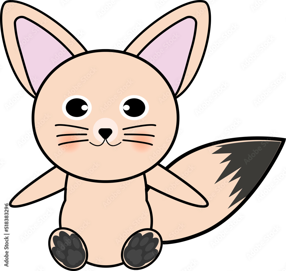 かわいいフェネックのキャラクター かわいいフェネックのキャラクター
