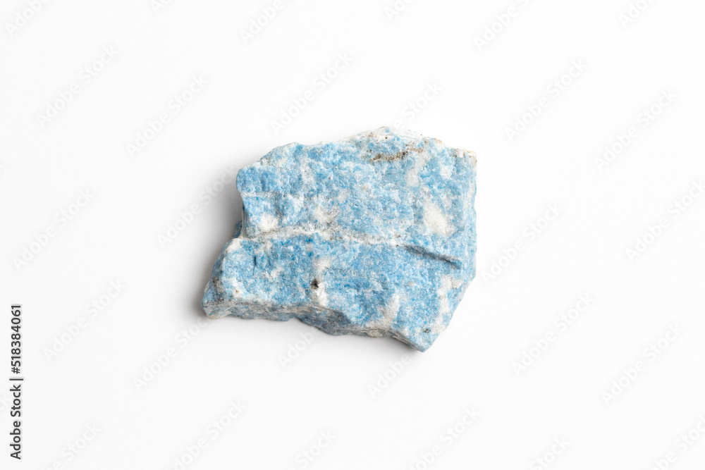 Lazurite Mineral Stones on white Background. Tectosilicate. Lapis lazuli