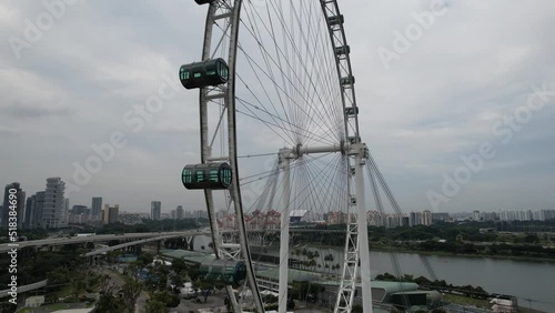 Marina Bay, Singapore: The Iconic Marina Bay Sands Landmark Hotel, Art Museum and Surrounding Tourist Attraction Areas