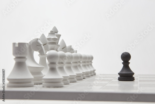 Pawn against white chess