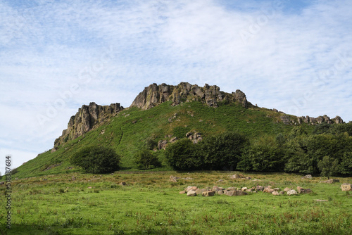The Roaches rocky outcrop in the Peak District National Park, Staffordshire. England UK