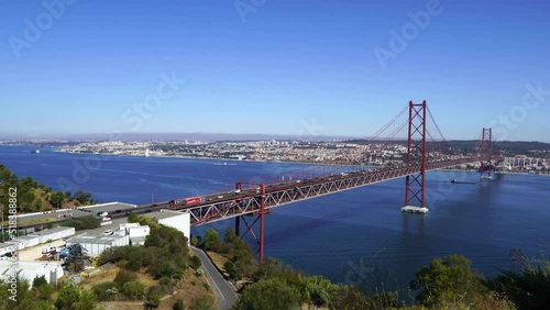 Wallpaper Mural The 25 de Abril Bridge is a suspension bridge connecting the city of Lisbon, capital Torontodigital.ca
