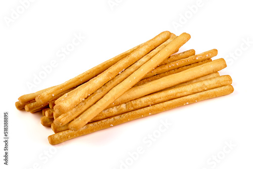 Cheese stick, Breadsticks with sesame, isolated on white background.