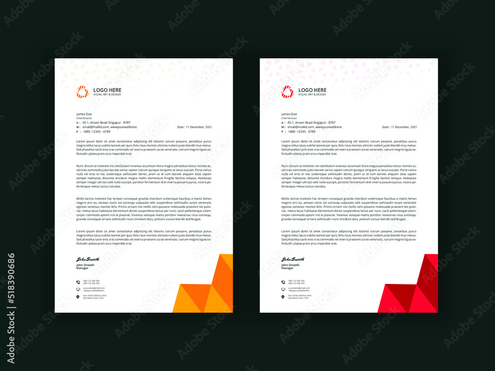 Obraz premium Elegant letterhead mockup with professional design 09