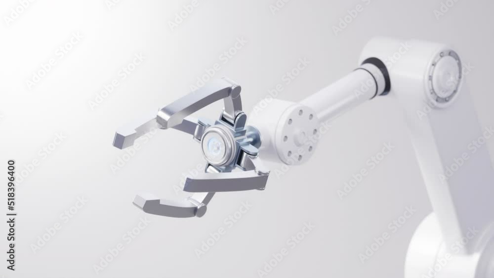 Mechanical arm with white background, 3d rendering. Mechanical arm with white background, 3d rendering.