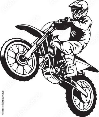 Mountain bike riding vector