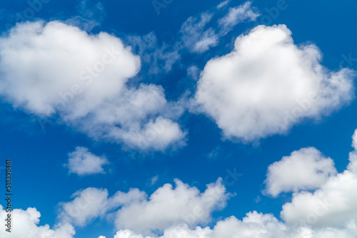 Image with background clouds and blue sky in Lisbon.