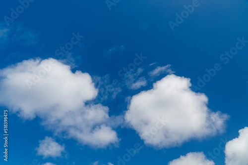 Image with background clouds and blue sky in Lisbon.