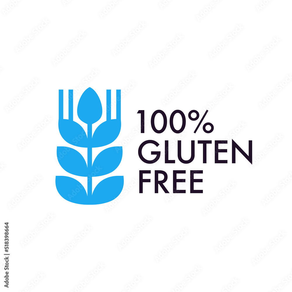 Gluten free label for food emblem, stamp, seal, badge, packaging. Healthy natural organic product. Vector 10 eps