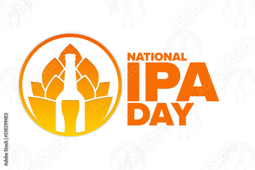 National IPA Day. Holiday concept. Template for background, banner, card, poster with text inscription. Vector EPS10 illustration.