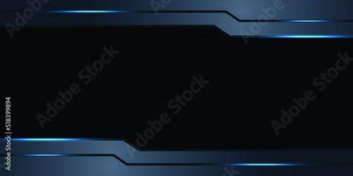Futuristic Modern Crypto Technology Background, Digital Blue Lighting Banner