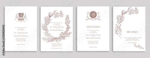 wedding templates with wreaths