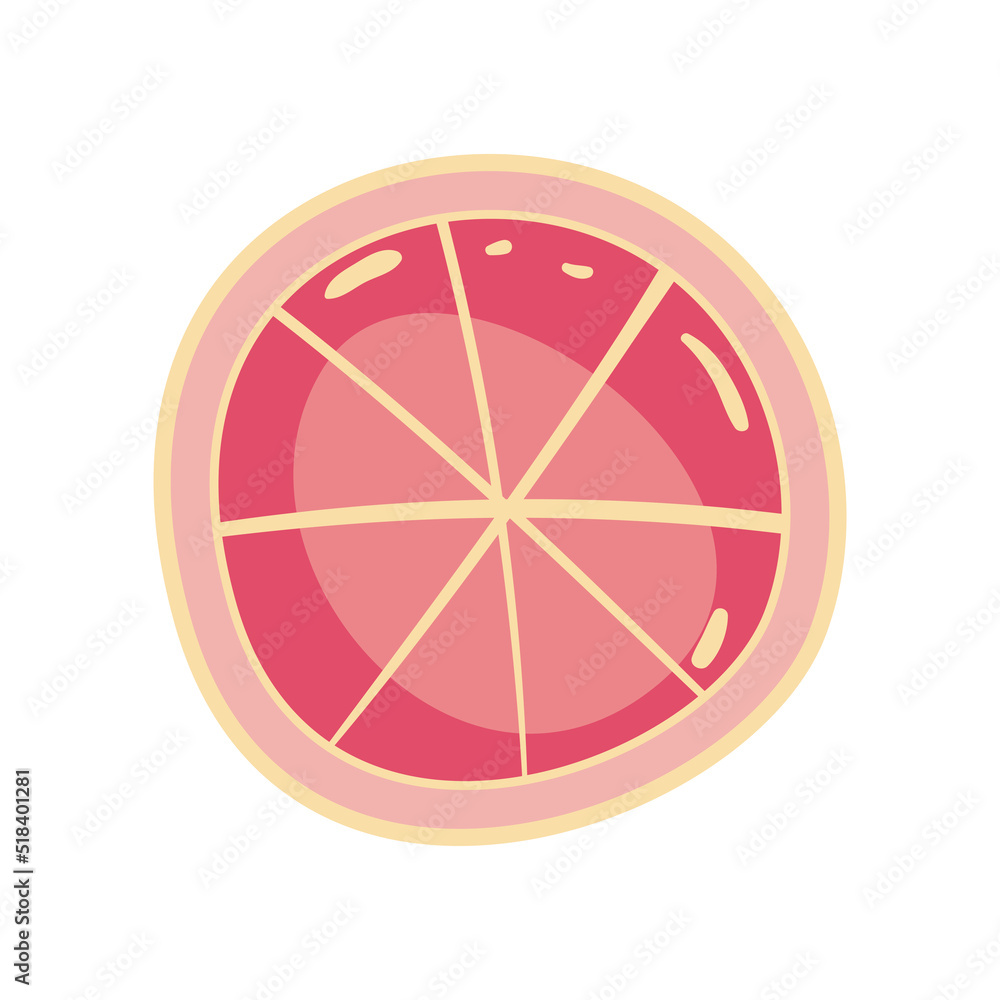 Obraz premium flat grapefruit design