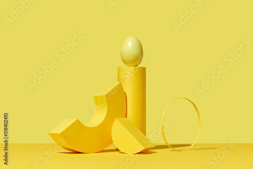 Yellow geometry figures photo